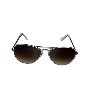 white and gold Aviator Sunglasses